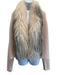 Yves Salomon Size M Pink Cashmere & Silk Fox Fur Long Sleeve Knit Collar Sweater Pink / M