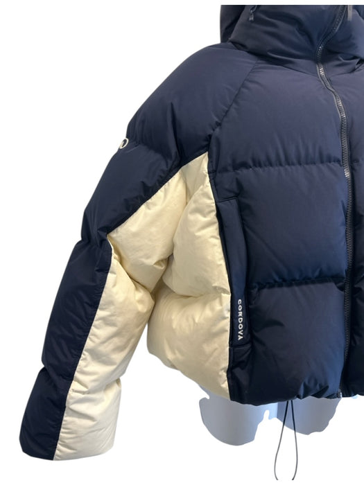 Cordova Size XL Navy & white Polyester Down Ski Pant Hood Zip front Pant Set Navy & white / XL