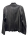 Cole Haan Size 12 Black Lambskin Leather Zip Front Paneled Shawl Collar Jacket Black / 12