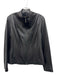 Cole Haan Size 12 Black Lambskin Leather Zip Front Paneled Shawl Collar Jacket Black / 12