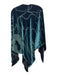 Giorgio Armani Size Universal Emerald Green Viscose Blend Velvet Cape Wraps Emerald Green / Universal