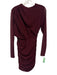 House of CB Size L Burgundy Red Polyamide Blend Mesh Overlay Cutouts Dress Burgundy Red / L