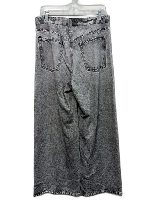 Rag & Bone Size 29 Charcoal Gray Cotton Denim Print Pocketed Wide Leg Pants Charcoal Gray / 29