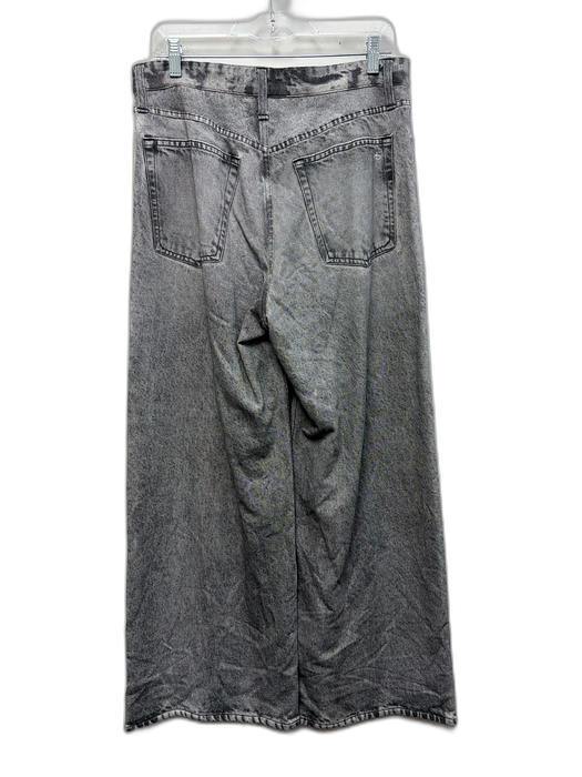 Rag & Bone Size 29 Charcoal Gray Cotton Denim Print Pocketed Wide Leg Pants Charcoal Gray / 29