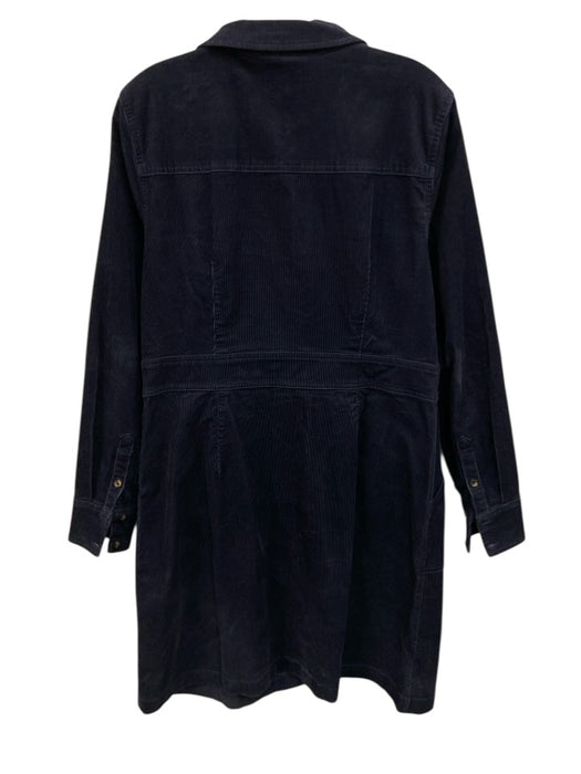 Boden Size 12 Navy Blue Cotton Blend Corduroy Button Down Long Sleeve Dress Navy Blue / 12
