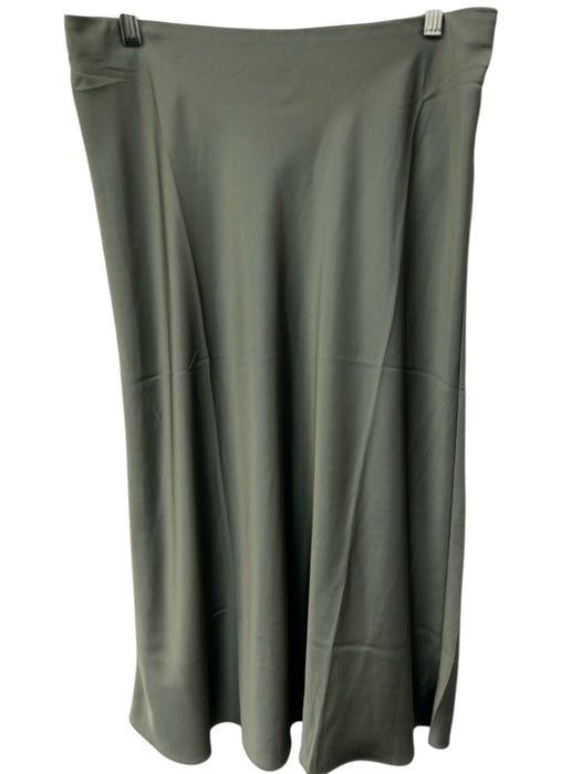 J. Crew Size M Sage green Polyester Sarong slip Elastic Waist Midi Skirt Sage green / M