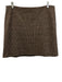 Theory Size 10 Beige & Navy Blue Polyester Blend Knit Houndstooth Side Zip Skirt Beige & Navy Blue / 10