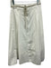 Vince Size L White Cotton Button Down A Line Tie Midi Skirt White / L