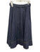 Cinq a Sept Size 8 Indigo Blue Cotton Blend Denim Asymmetic Belted Midi Skirt Indigo Blue / 8