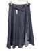 Cinq a Sept Size 8 Indigo Blue Cotton Blend Denim Asymmetic Belted Midi Skirt Indigo Blue / 8