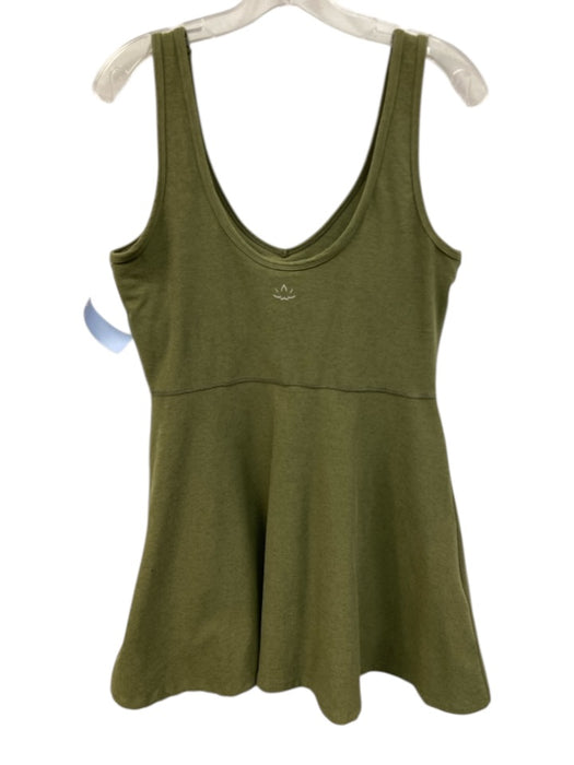 Beyond Yoga Size L Green Polyester Blend Heathered built in shorts Mini Dress Green / L