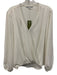 Trina Turk Size L Ivory White Polyester Blend Surplice Blouson Top Ivory White / L