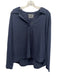 Faherty Size L Navy Blue Organic Cotton V Neck Collar Long Sleeve Top Navy Blue / L