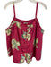 Faherty Size L fuchsia pink, white, green Cotton Blend Seersucker Floral Top fuchsia pink, white, green / L