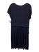 Boden Size 12 Navy Blue Viscose Blend Gathered Waist Cap Sleeve Dress Navy Blue / 12