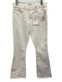 Frame Size 30 White Cotton Blend High Rise Zip & Button Flare Jeans White / 30