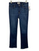 Paige Size 30 Indigo Blue Rayon Blend Denim Whiskering High Rise Bootcut Jeans Indigo Blue / 30