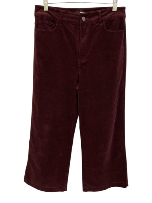 Paige Size 29 Burgundy Red Cotton Blend Corduroy High Rise Wide Leg Pants Burgundy Red / 29