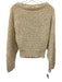 Ramy Brook Size L Cream & Gold Acrylic Blend Chunky Knit Sweater Cream & Gold / L