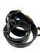 Gucci Black Leather Gold Tone Hardware GG Horsebit Peg Buckle Belts Black / 38