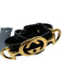 Gucci Black Leather Gold Tone Hardware GG Horsebit Peg Buckle Belts Black / 38