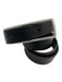 Rag & Bone Black Leather silver tone hardware Bezel Rectangular Buckle Belts Black / L