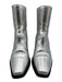 Tory Burch Shoe Size 6M Silver Leather Stretch Panel Pointed Toe Western Booties Silver / 6M