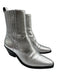 Tory Burch Shoe Size 6M Silver Leather Stretch Panel Pointed Toe Western Booties Silver / 6M