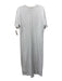 AYR Size M White Cotton Crew Neck Short Sleeve Maxi Solid Dress White / M