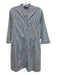 Tuckernuck Size S Blue & White Polyester Striped 3/4 Sleeve Cuffed Wrist Dress Blue & White / S