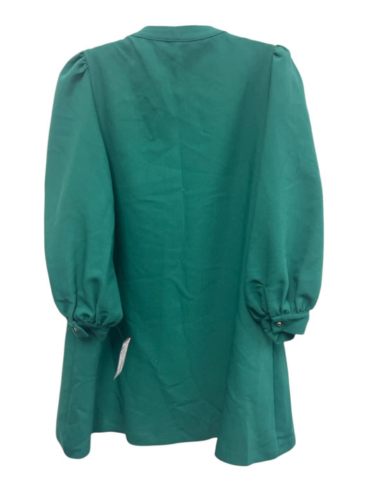 Pomander Place Size M Emerald Green Polyester Blend 3/4 Balloon Sleeve Dress Emerald Green / M