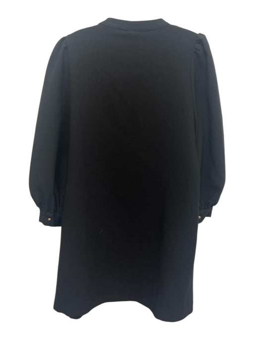 Pomander Place Size M Black Polyester Blend 3/4 Balloon Sleeve 1/2 Button Dress Black / M