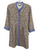 Tuckernuck Size S White & Multi Polyester Floral 3/4 Sleeve Contrast Trim Dress White & Multi / S