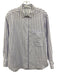 AYR Size M White & Purple Cotton Blend Striped Long Sleeve Button Up Shirt Top White & Purple / M