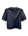 Hyacinth House Size S Dark Blue Polyester Faux Leather Short Puff Sleeve Top Dark Blue / S