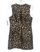 J. Crew Size 6 Beige, Brown & Black Polyester Leopard Print Sleeveless Dress Beige, Brown & Black / 6