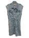 Madewell Size 6 Light Wash Cotton Denim Sleeveless Button Front Collared Dress Light Wash / 6