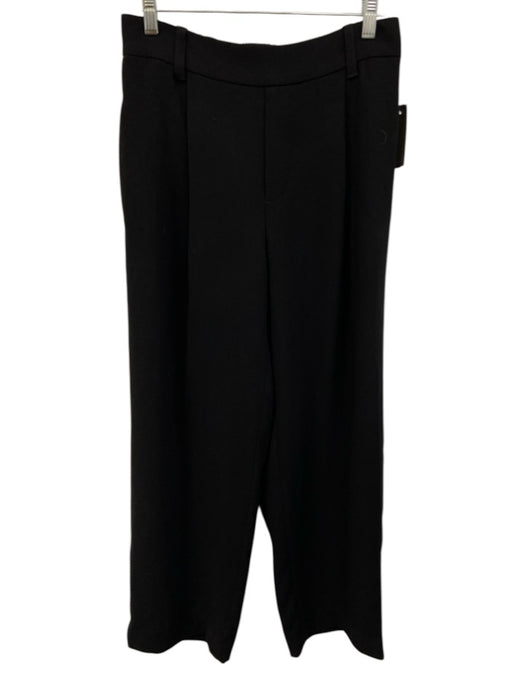 Vince Size S Black Polyester Elastic Waist Pleat Trouser Pants Black / S