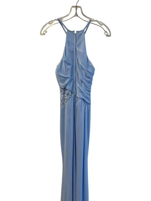 David's Bridal Size 2 Pastel Blue Polyester Halter Neck Sleeveless Gown Pastel Blue / 2