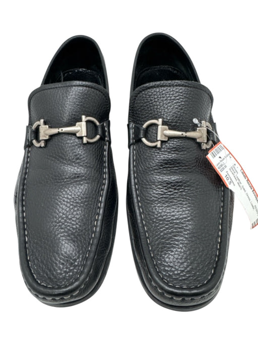 Ferragamo Shoe Size 10.5 Black Leather Solid Dress Men's Shoes Black / 10.5