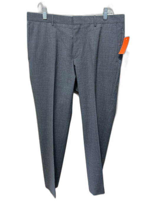 Boss Size 36 Light Gray Wool Blend Solid Dress Men's Pants Light Gray / 36