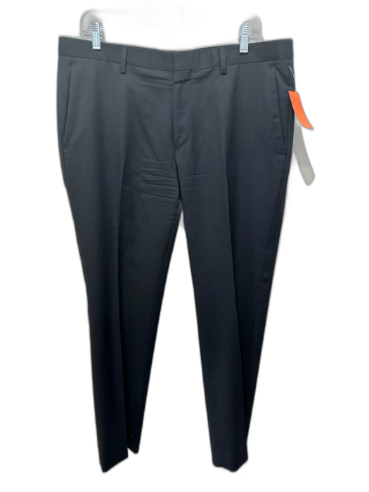 Boss Size 36 Black Wool Blend Solid Dress Men's Pants Black / 36
