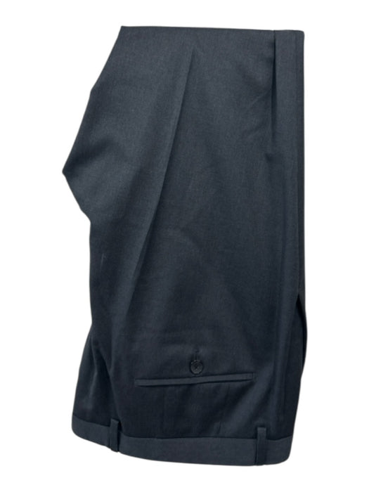 Boss Gray Wool Blend Solid Notch Lapel 2 Button Men's Suit Gray / 44