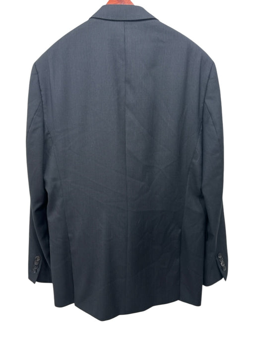 Boss Gray Wool Striped Notch Lapel 2 Button Men's Suit Gray / 44