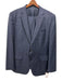 Boss Blue Wool Blend Window pane Notch Lapel 2 Button Men's Suit Blue / 44