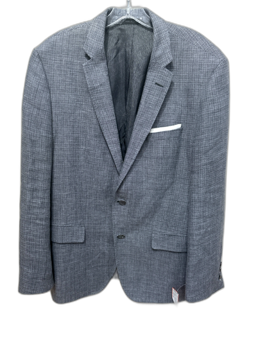 Boss Gray Wool Blend Micro 2 Button Men's Blazer Gray / 44