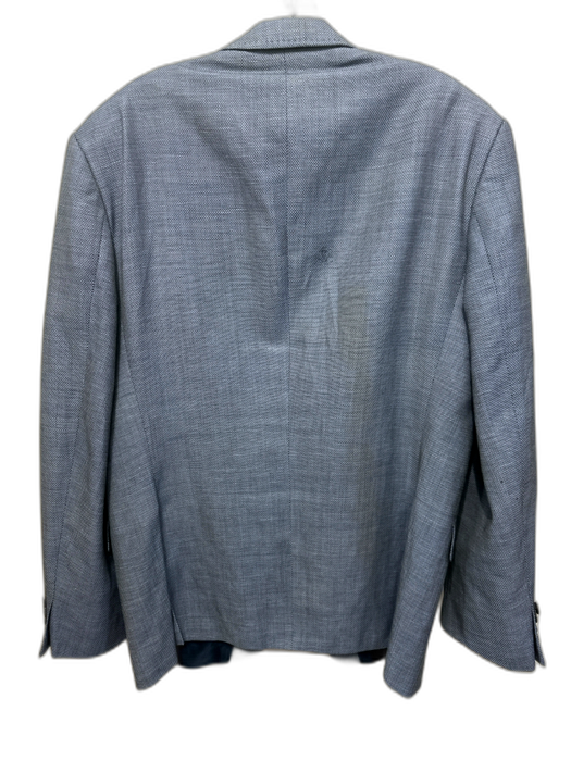 Boss Light blue Wool Blend Micro Notch Lapel 2 Button Men's Blazer Light blue / 44