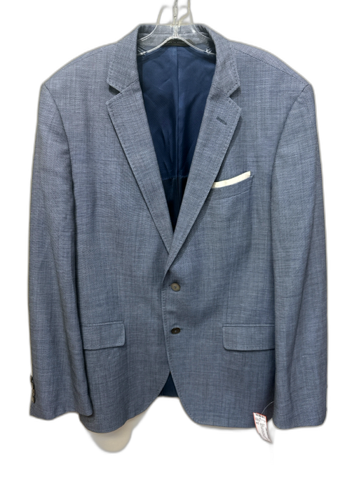 Boss Light blue Wool Blend Micro Notch Lapel 2 Button Men's Blazer Light blue / 44