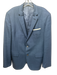 Boss Aqua Blue Wool Blend Micro Notch Lapel 2 Button Men's Blazer Aqua Blue / 44