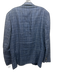 Boss Blue & Beige Wool Blend Windowpane Notch Lapel Men's Blazer Blue & Beige / 44